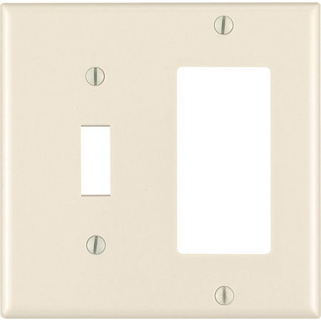 LEVITON Wall Plate 2G Almond 80405-00T